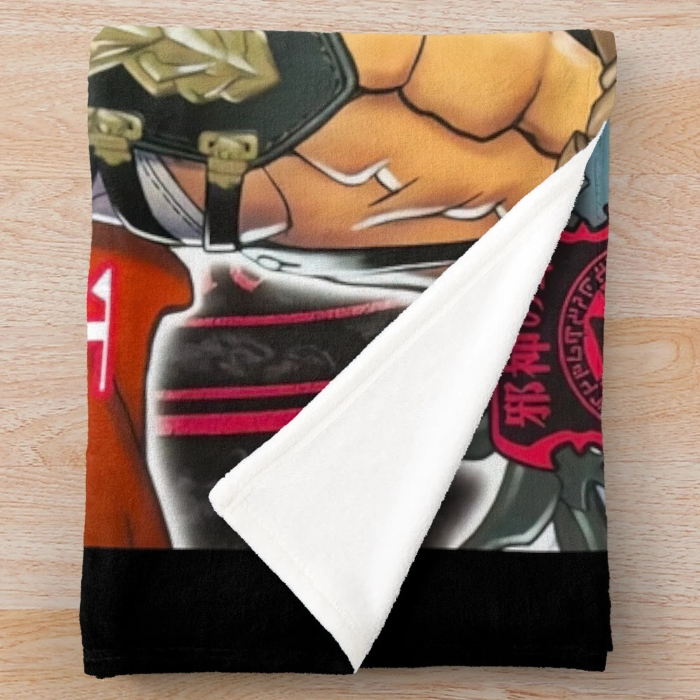 Dark Schneider inspired anime plush blanket