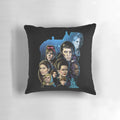 A dark and moody pillow featuring the Dark Shadows logo, perfect for adding gothic and horror-themed style to your home.