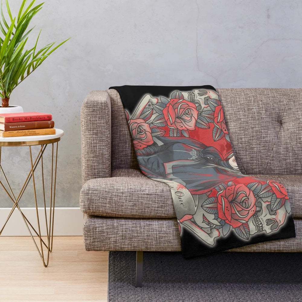 Dark Souls inspired plush blanket featuring the Ashen One character