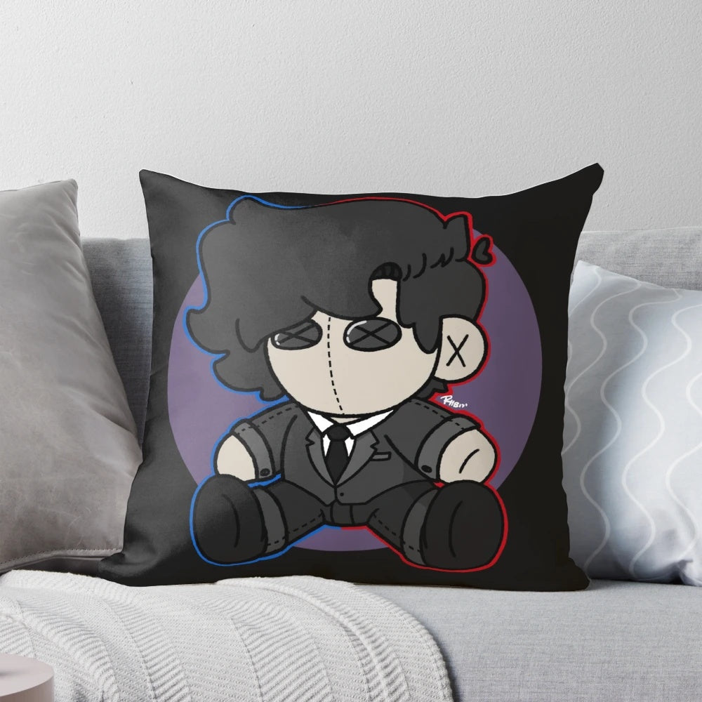 Cozy and soft Darkiplier pillow featuring the popular YouTube personality Markiplier