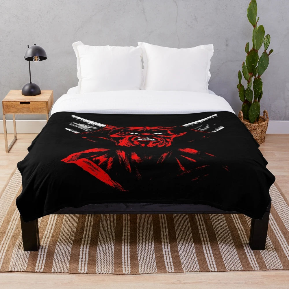 Darkness-Inspired Plush Blanket featuring dark fantasy and supernatural elements