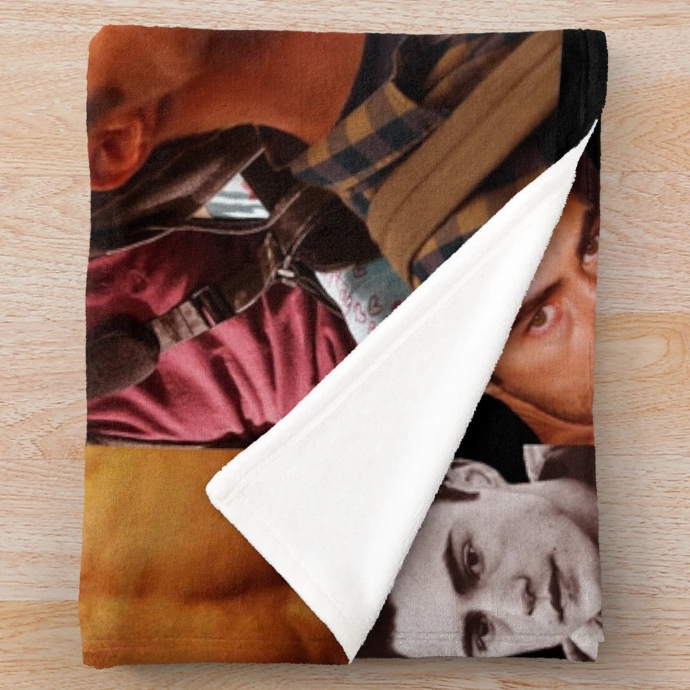 Darren Barnet Collage Design Plush Blanket