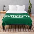 Dartmouth-inspired plush blanket with a serif font curved design