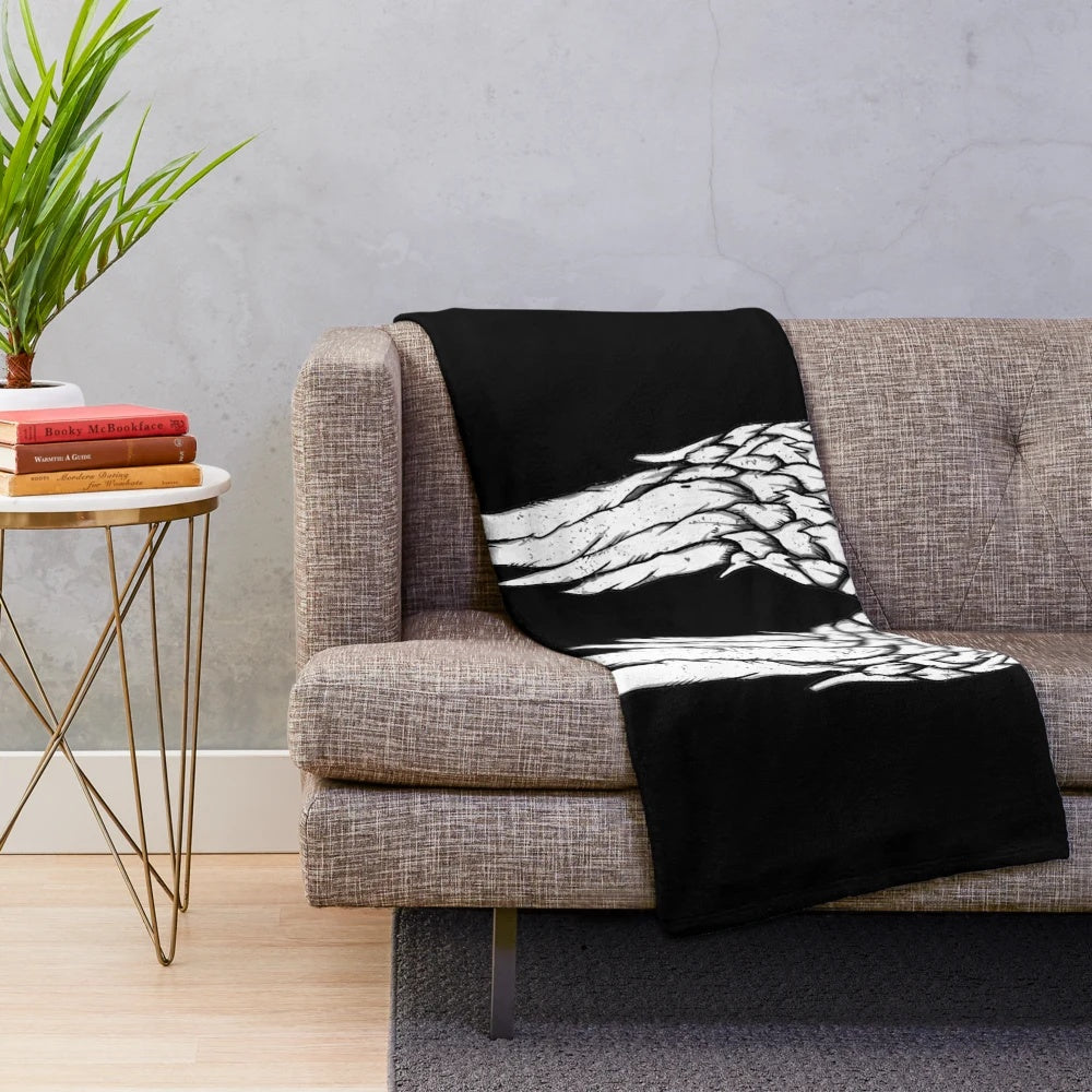 Daryl Dixon Wings Inspired Zombie Plush Blanket