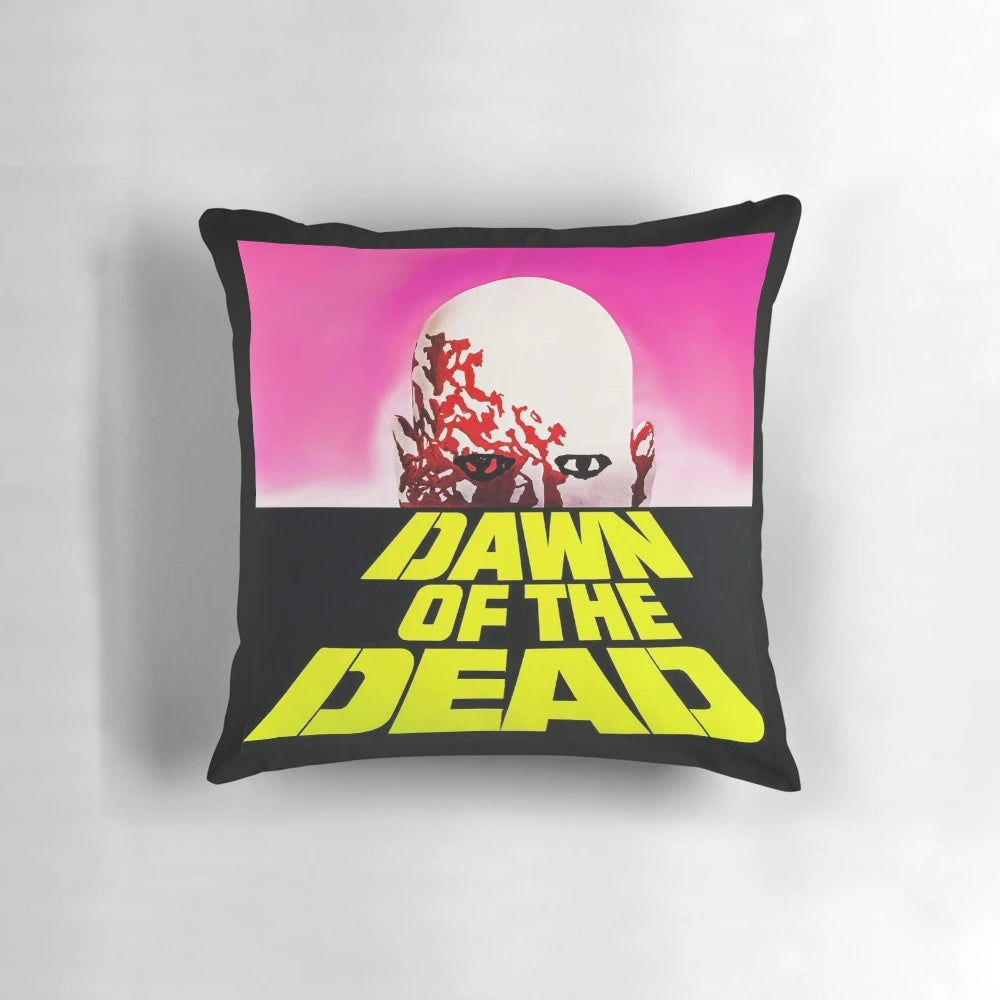 Vintage-inspired pillow featuring the iconic horror film "Dawn of the Dead