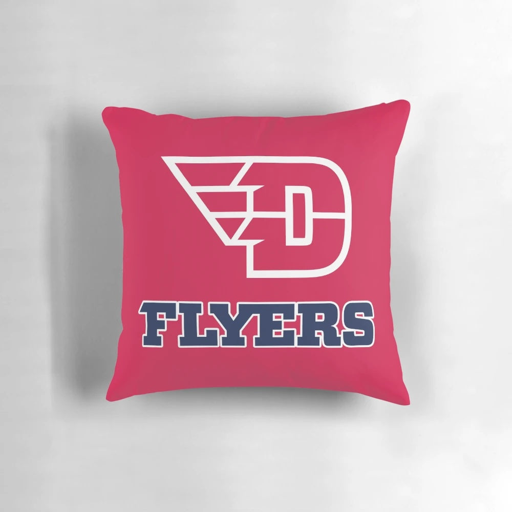 Dayton Flyers Pillow, featuring the college team's logo and colors