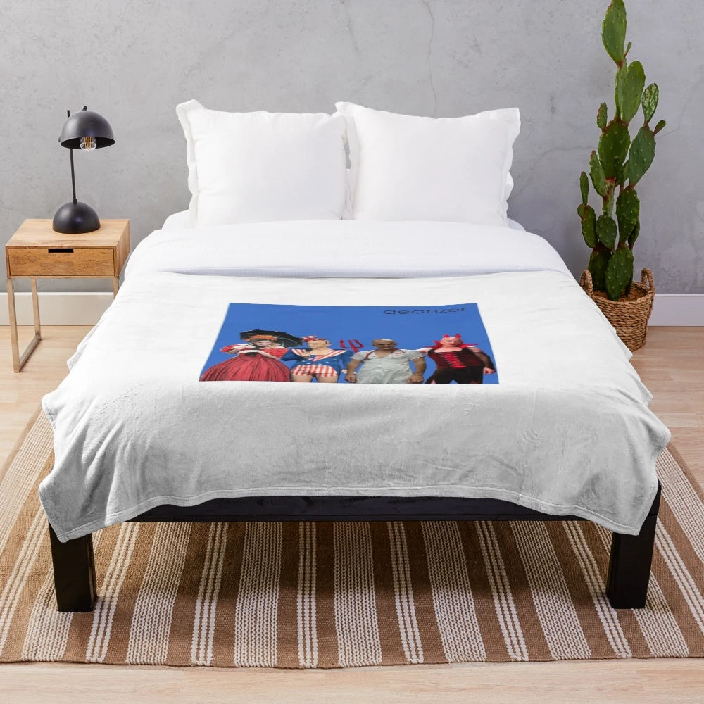 Dean Pelton inspired plush blanket featuring a Weezer album cover parody design