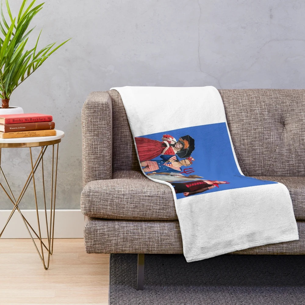 Dean Pelton inspired plush blanket featuring a Weezer album cover parody design