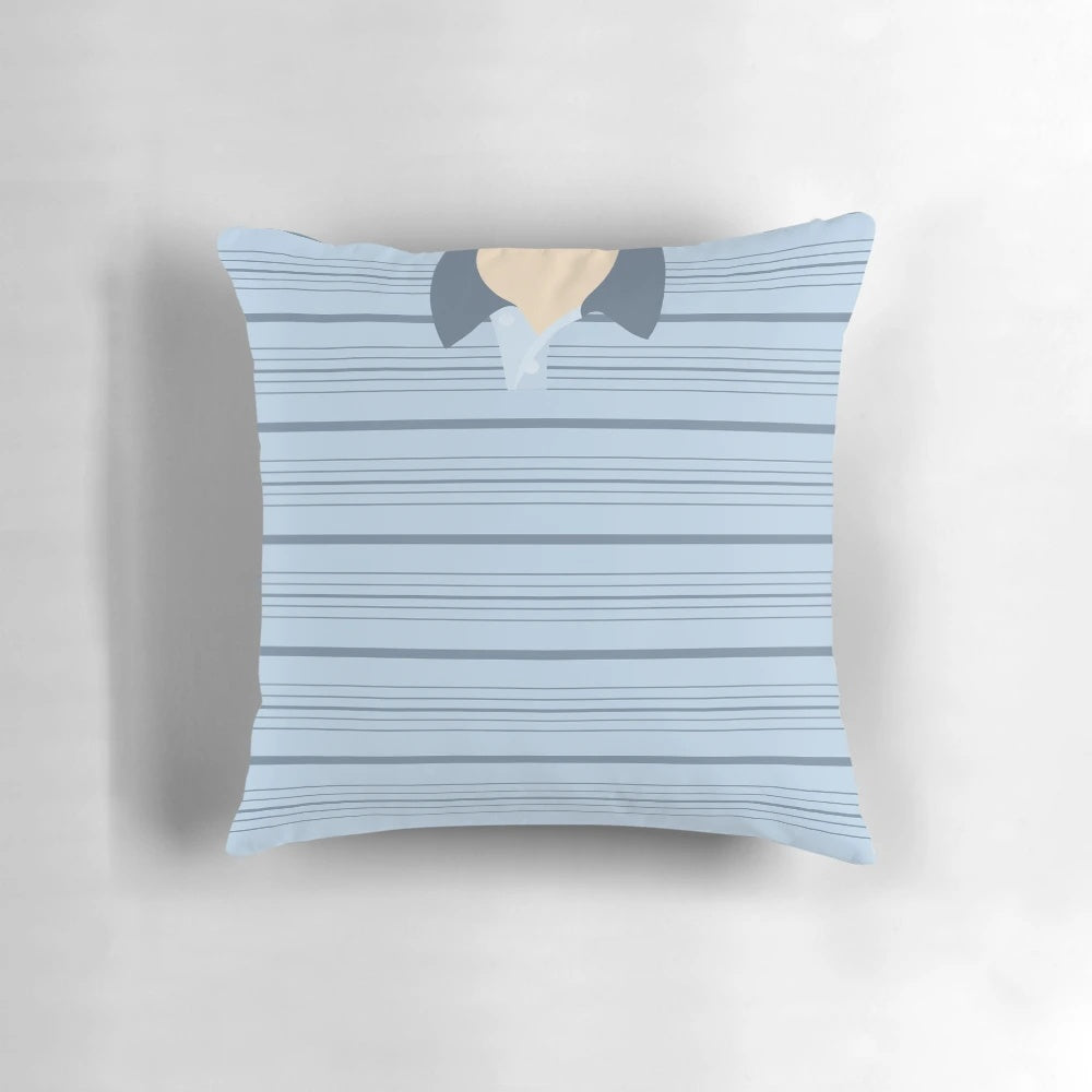A plush pillow design inspired by the Broadway musical Dear Evan Hansen, featuring the show's logo and character elements.