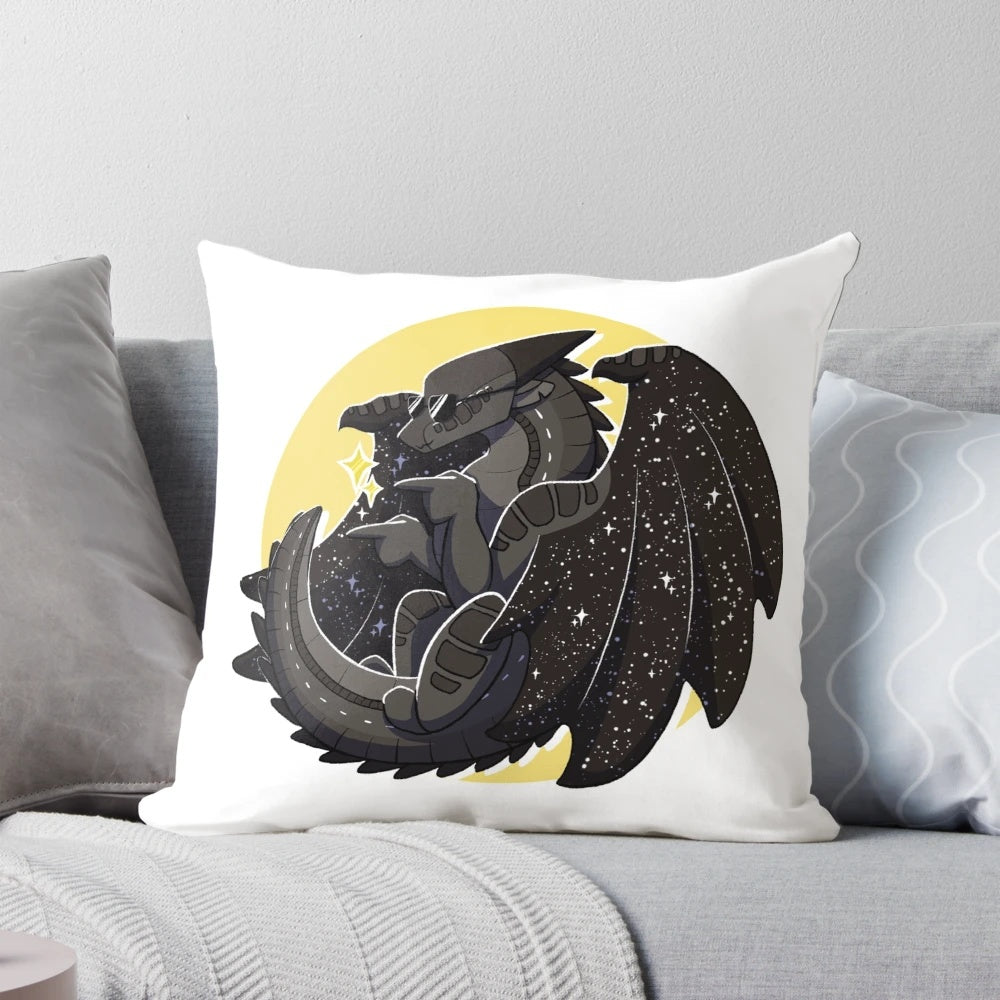 Deathbringer Pillow featuring a cute dragon design from the Wings of Fire book series