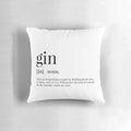 Gin Definition Typographic Pillow - Decorative Accent for Home Bar