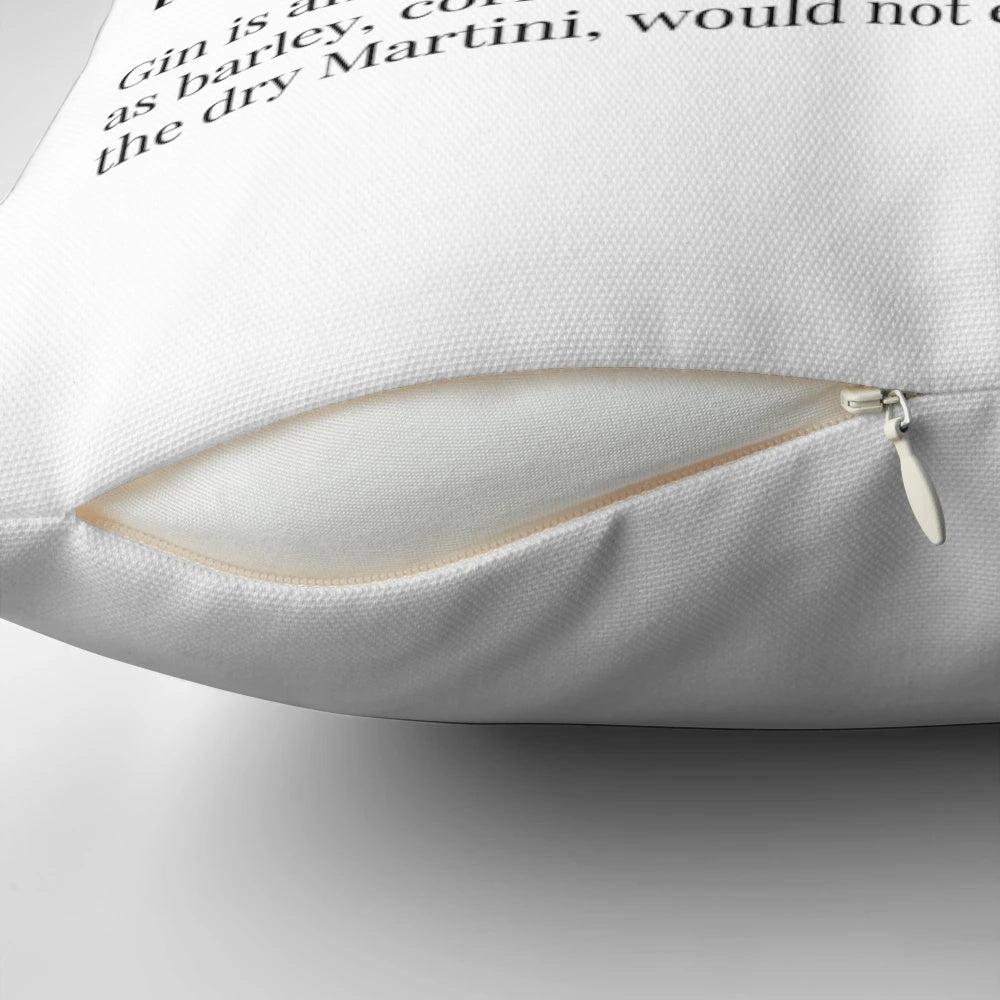 Gin Definition Typographic Pillow - Decorative Accent for Home Bar