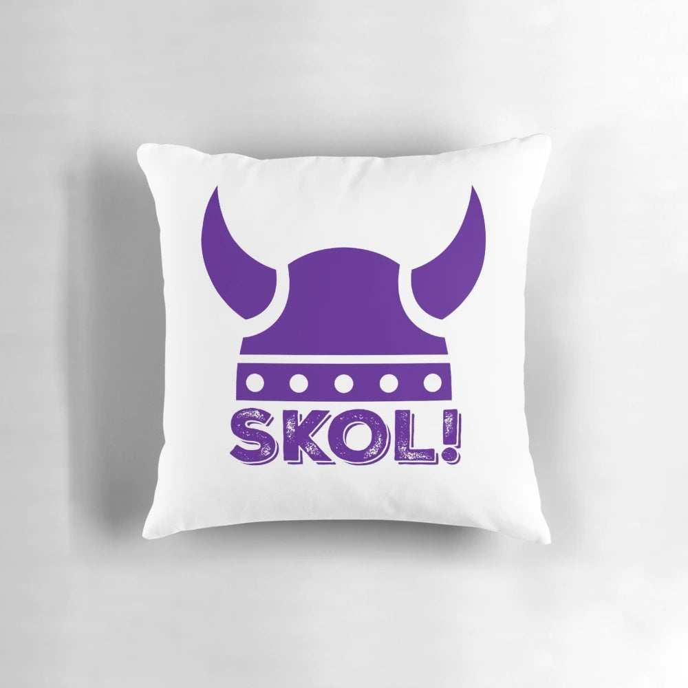 Embroidered Minnesota Vikings "SKOL" Chant Pillow for Football Fans