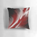 Decorative abstract red and white patterned pillow for modern home decor