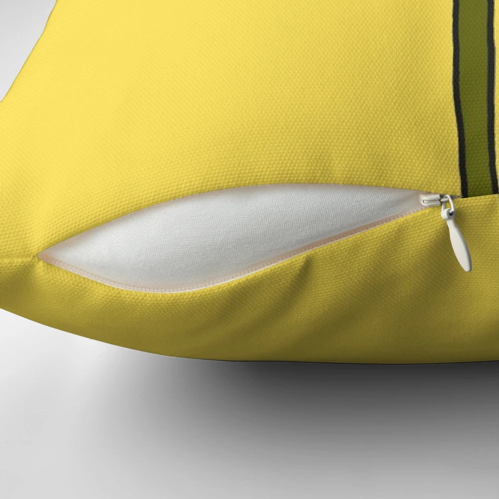 Vibrant sunflower design on a decorative throw pillow