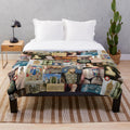 Anne Boleyn Collage Design Plush Blanket
