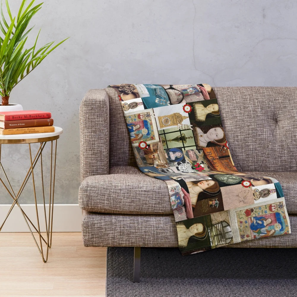 Anne Boleyn Collage Design Plush Blanket