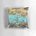 Decorative pillow featuring a battlefield scene from the medieval strategy game Age of Empires 2