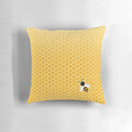 Colorful decorative pillow with cartoon bee design