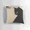 Decorative black cat pillow for cozy home decor