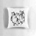 Bull and bear icon pillow, perfect for investors and finance enthusiasts