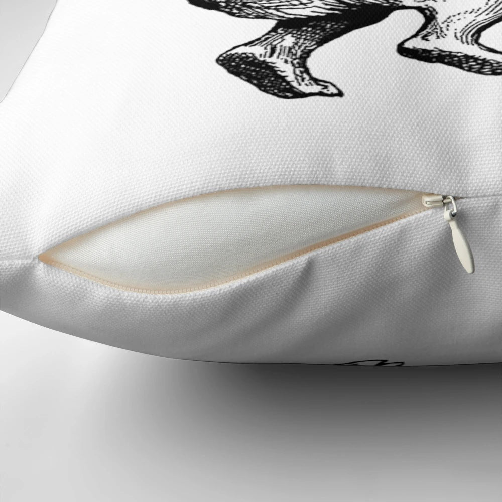 Bull and bear icon pillow, perfect for investors and finance enthusiasts