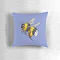 Soft, plush bumble bee-themed decorative pillow for nature-inspired home decor
