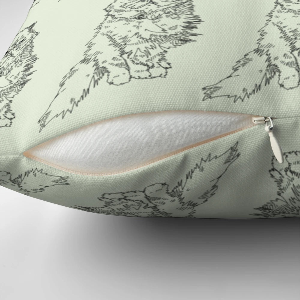 Topaz the cat Pillow featuring a cute, decorative cat pattern