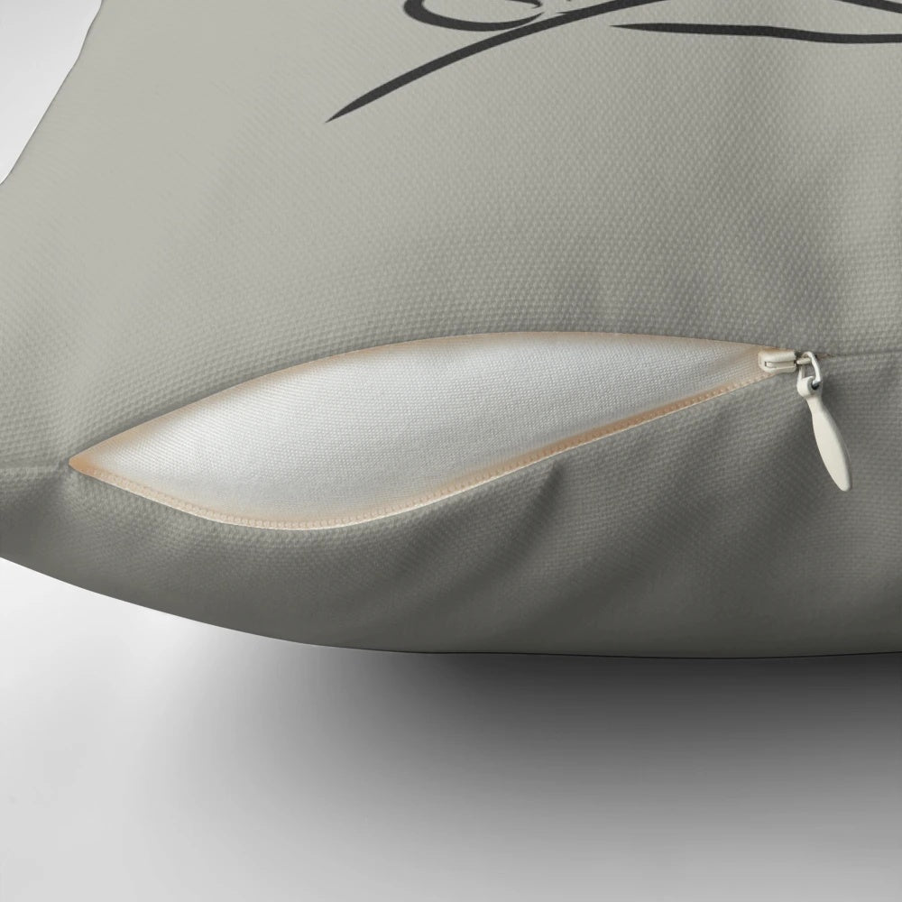 Grey decorative dog bed pillow