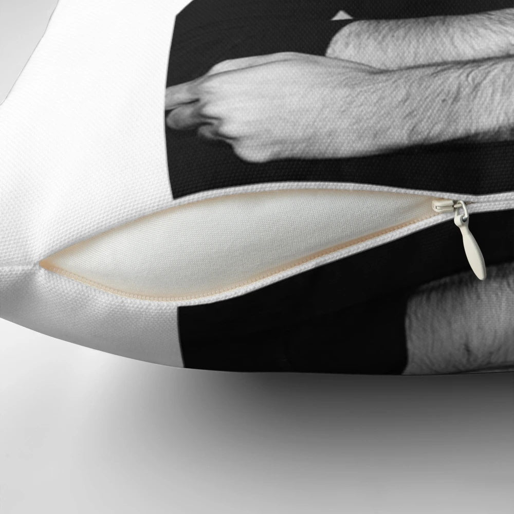 A stylish pillow featuring the image of Dylan O'Brien, the popular actor from Teen Wolf.