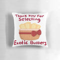 Soft and plush FNAF-themed decorative pillow featuring the "Exotic Butters" design