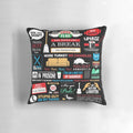 Throw pillow featuring Friends TV show quotes