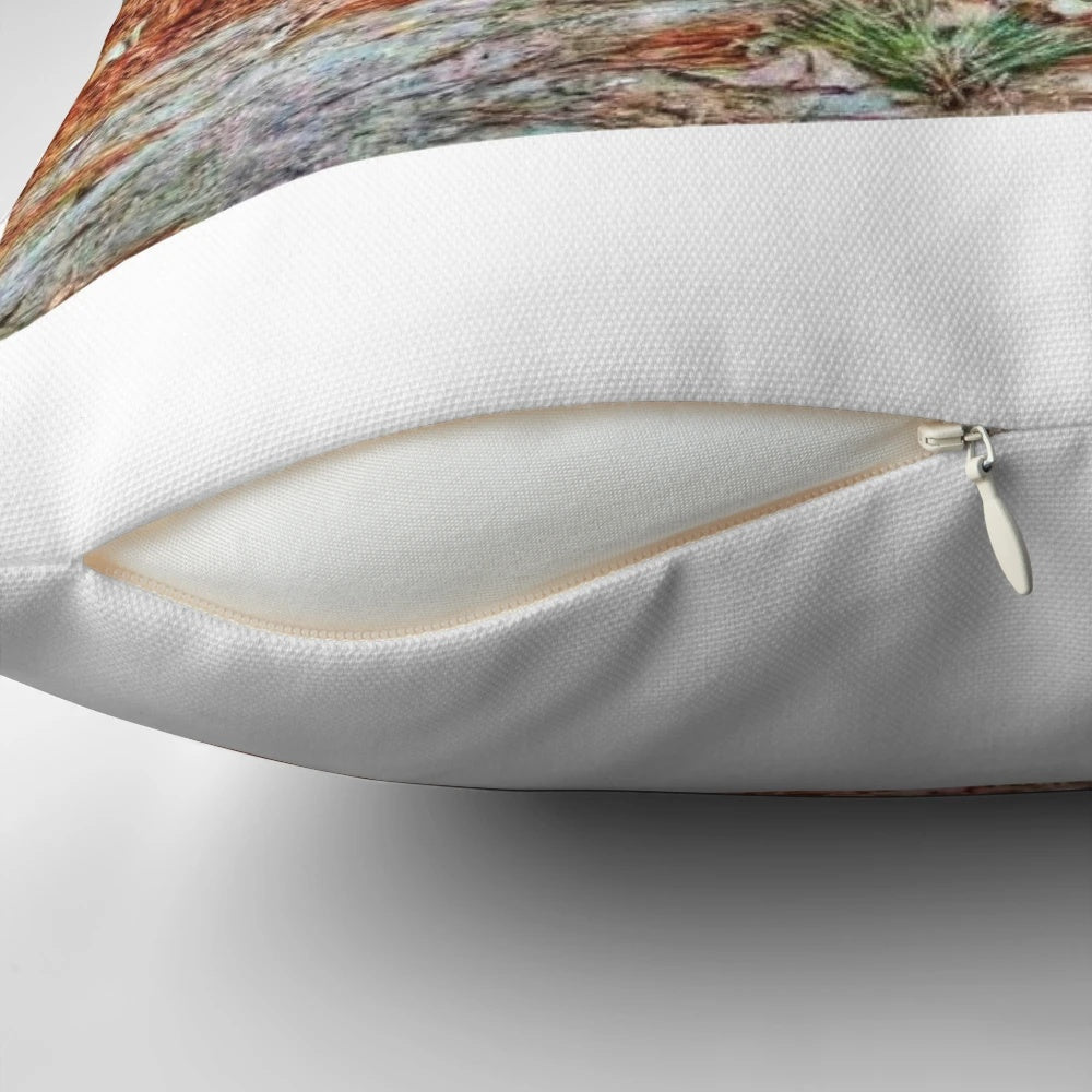 Beautifully designed Georgia river pillow with a serene river landscape