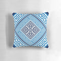 Decorative Greek Key Rhombus Throw Pillow with Geometric Pattern Inspired by Ancient Greek Art