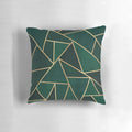 Green and gold pattern pillow