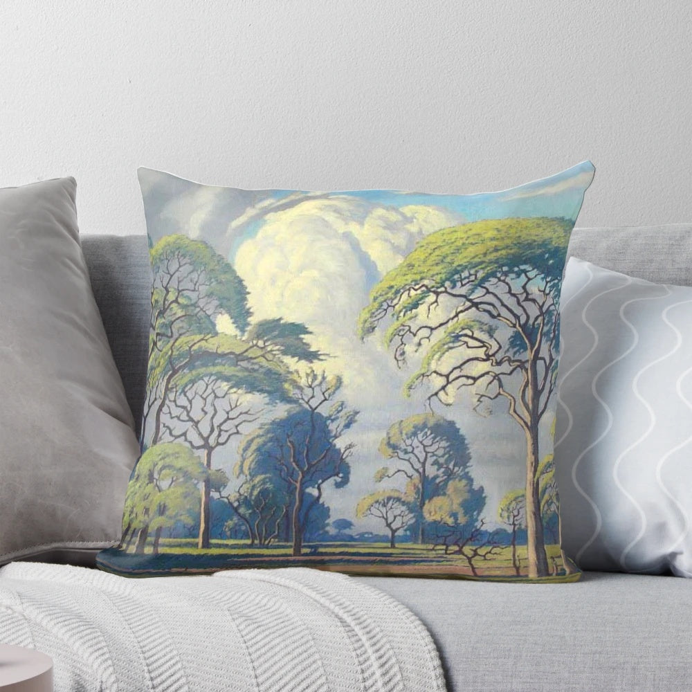 Pierneef African landscape design decorative pillow