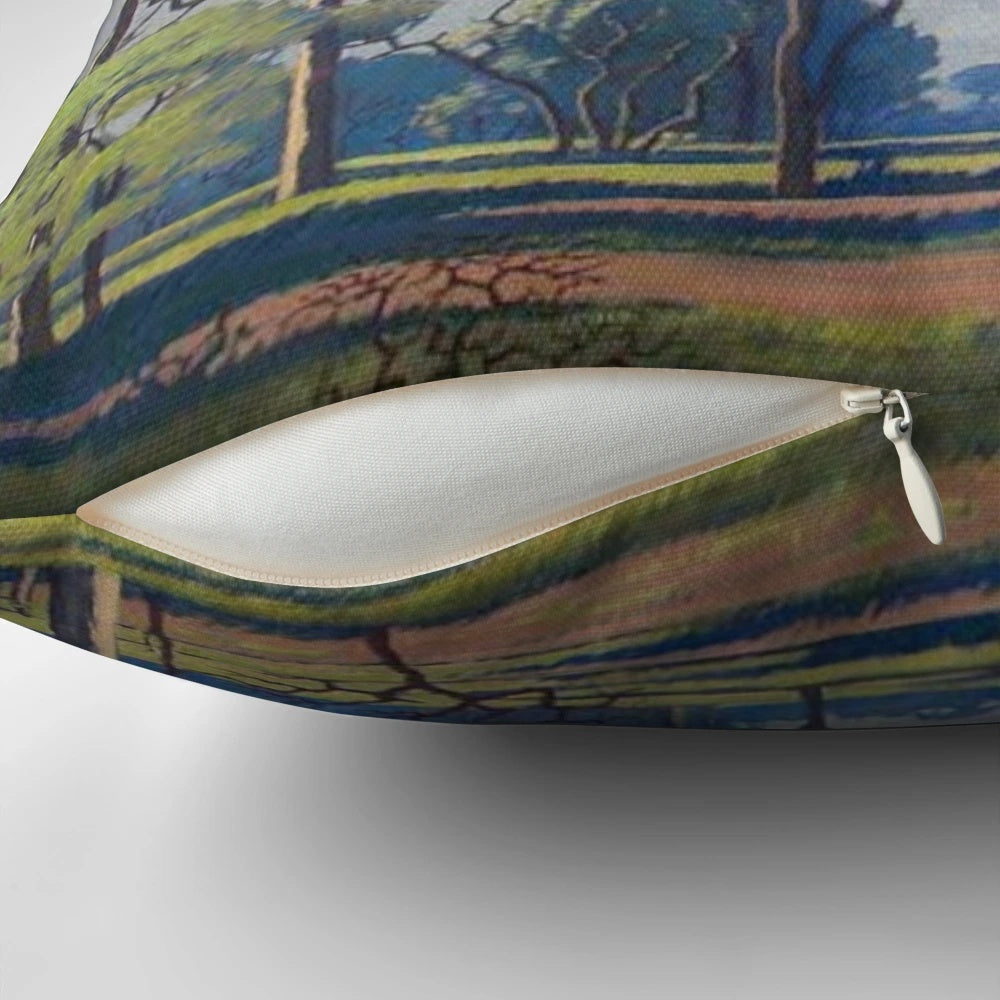 Pierneef African landscape design decorative pillow