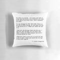 Decorative pillow featuring an inspirational quote by F. Scott Fitzgerald