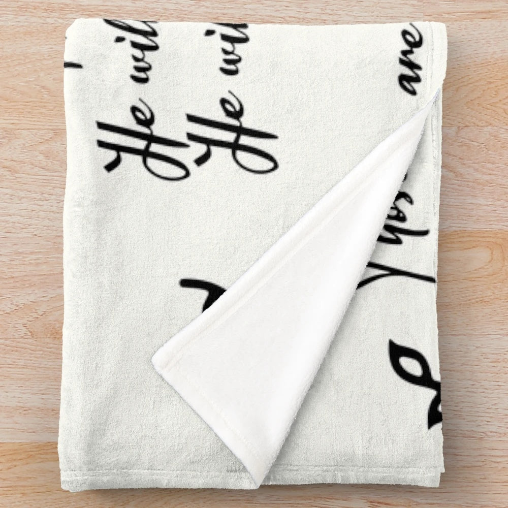 Psalm 91 inspirational bible verse decorative plush blanket