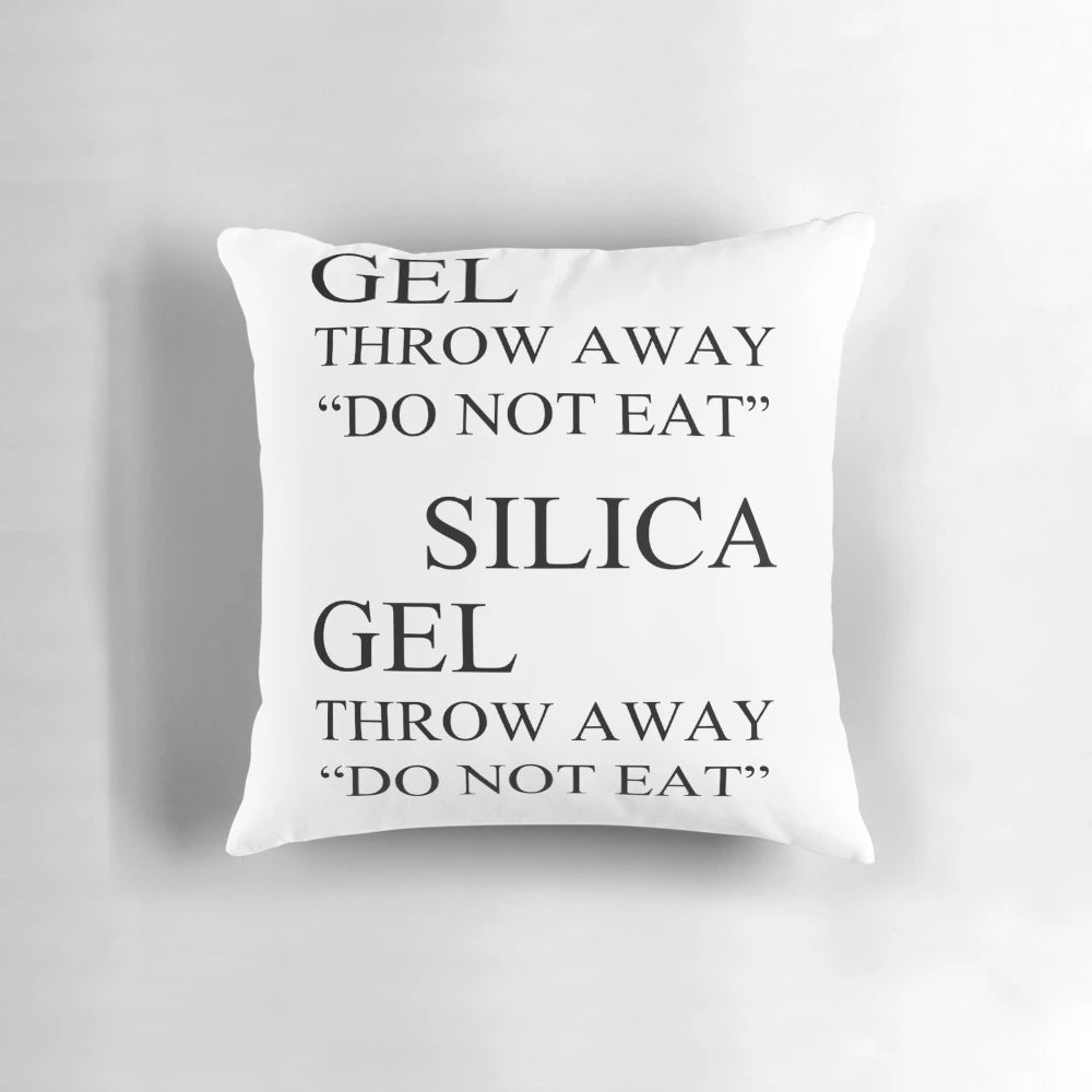 Artfully designed silica gel desiccant packet with an unusual, aesthetic appearance.
