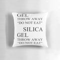 Artfully designed silica gel desiccant packet with an unusual, aesthetic appearance.