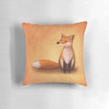 Soft, plush pillow featuring a smiling red fox, a charming addition to any home decor.
