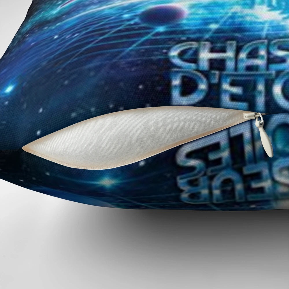 Decorative pillow inspired by the Soprano Star Hunter music album cover art