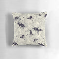 Decorative throw pillow featuring a hidden nature-inspired floral pattern in black and white.