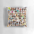 Colorful and playful pattern pillow featuring Toca Boca-inspired design elements