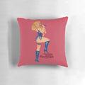 Decorative vigilante revenge throw pillow with edgy design for home decor