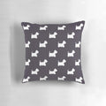 White Westie puppy pattern on a decorative pillow