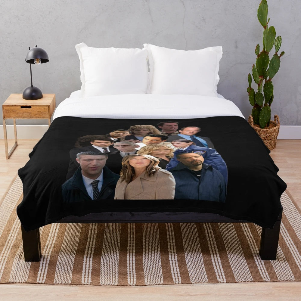 Soft and cozy plush blanket featuring the dedicated detectives from Law & Order: SVU
