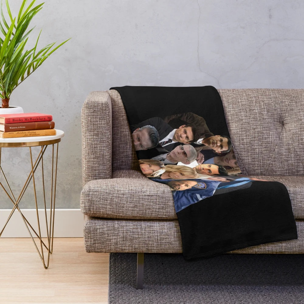 Soft and cozy plush blanket featuring the dedicated detectives from Law & Order: SVU