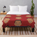 Plush blanket featuring portrait of Joel Matip, Cameroon footballer and Liverpool player